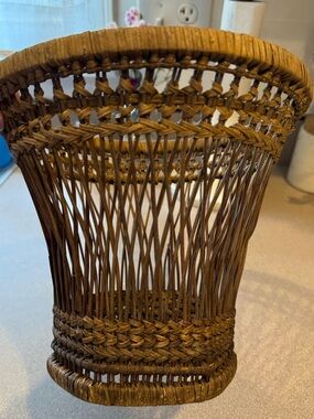 Vintage Woven Rattan Planter Basket for Plant